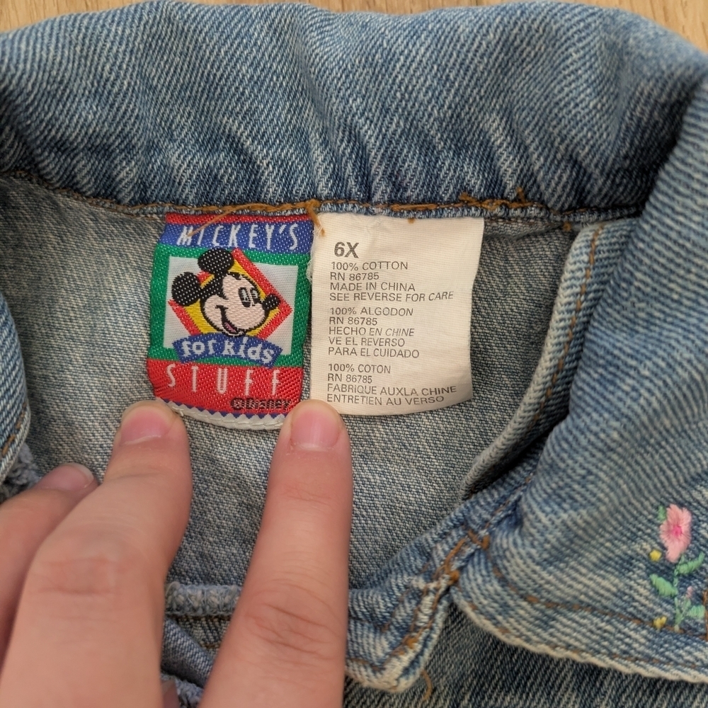 Vintage Disney Embroidered Child's Denim Vest 1990s - Picture 4 of 7